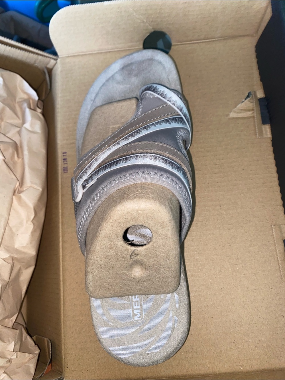 Merrill Gray Comfort Slide Sandal